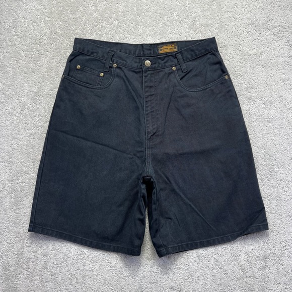 Eddie Bauer Pants - VINTAGE Eddie Bauer Shorts Womens Size 16 Black Denim High Rise Cotton Twill